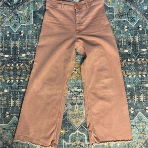 Zara Blush Trousers with Button Detail